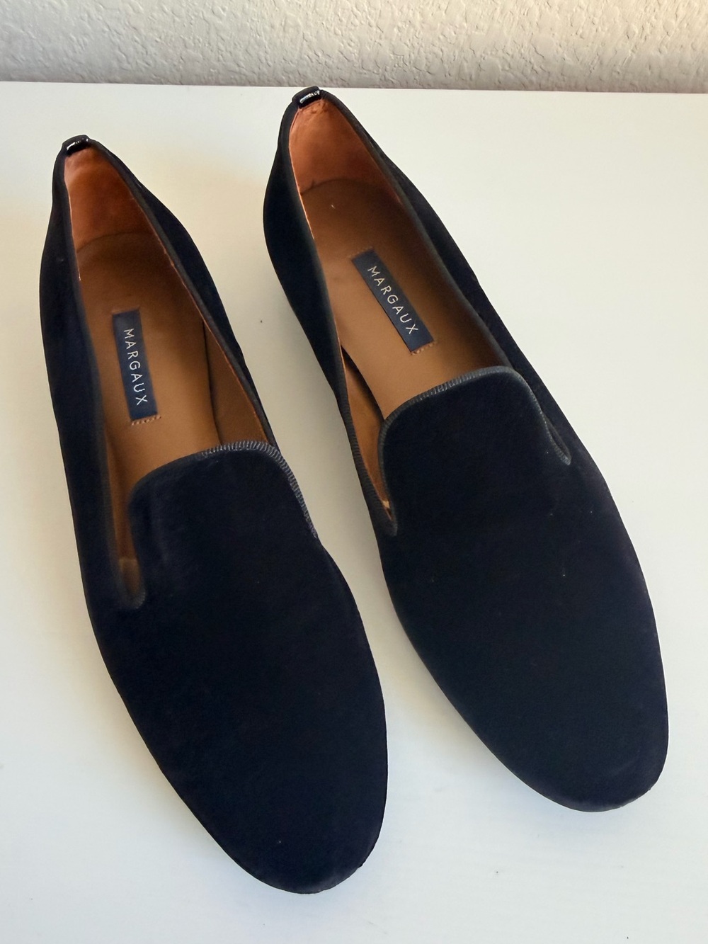 Margaux Womens Suede Slip On Loafers Black Size EUR 38.5N